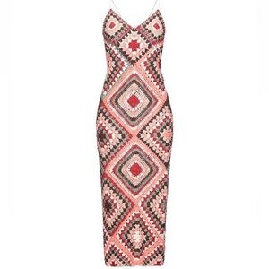 Poupette St Barth’s Crochet Patterned Dress